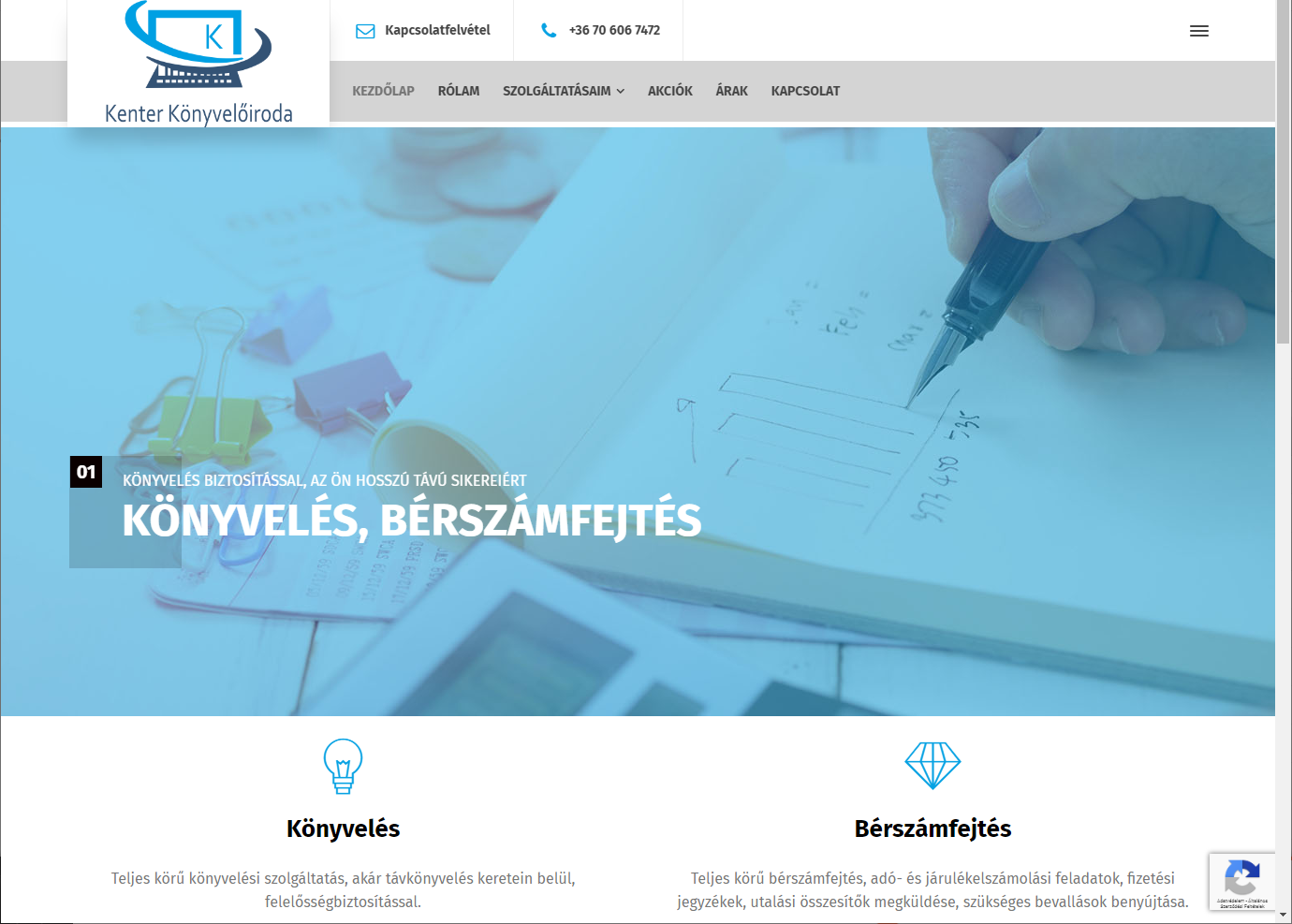 Kenter Könyvelőiroda céges weboldal referencia