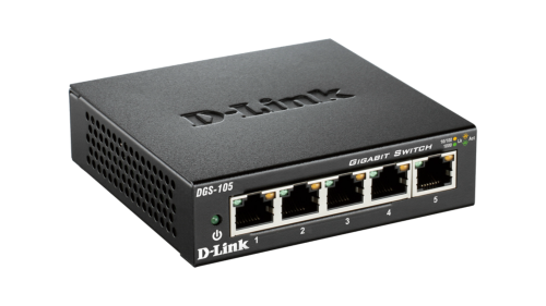 D-Link 5-port 10/100/1000 Gigabit Metal Housing Desktop Switch
