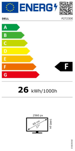 Dell P2723DE 27" LED monitor HDMI, DP, USB Type-C (2560x1440) - Image 2
