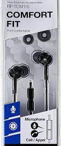 Panasonic RP-TCM115E fekete mikrofonos, vezetékes fülhallgató