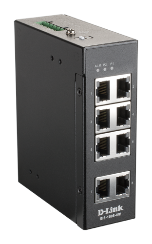 D-link 8 Port Unmanaged Switch with 8 x 10/100 BaseT(X) ports