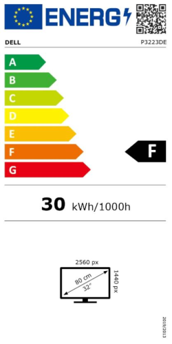 Dell P3223DE 31.5" LED monitor HDMI, DP, USB Type-C (2560x1440)