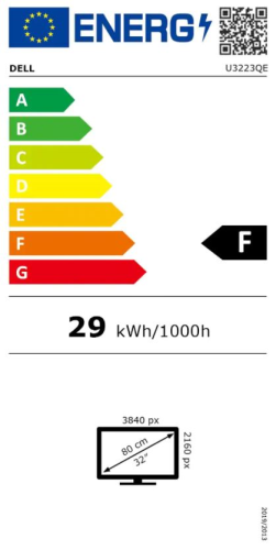 Dell U3223QE 32" UltraSharp 4K HDR monitor HDMI, DP, USB-C (3840x2160) - Image 4