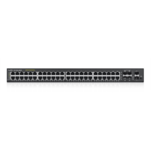 52 Port Smart Managed PoE Switch 48x Gigabit Copper PoE and 4x Gigabit dual pers