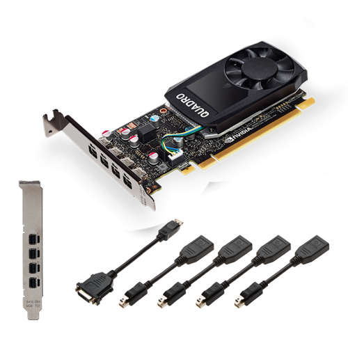 PNY NVIDIA Quadro P1000 GDDR5 4GB/128bit, 640 CUDA PCI-E 3.0 x16, 4xminiDP, Low - Image 2