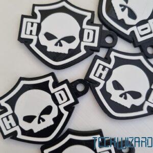 Harley Davidson Willie G. Skull kulcstartó pajzs