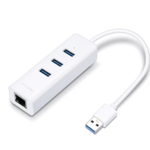 TP-LINK UE330 3.0 USB hub és gigabites ethernet átalakító 2 az 1-ben USB Adapter