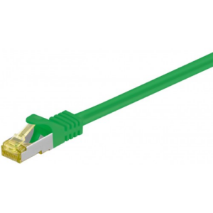 Goobay RJ45 patch kábel CAT 6A S/FTP (PiMF), 500 MHz, CAT 7 nyers kábellel, zöld