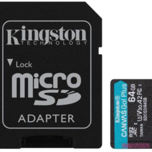 Kingston 64GB microSD Canvas Go! Plus (SDXC Class 10  UHS/I U3) (SDCG3/64GB) mem