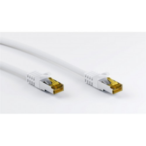 Goobay RJ45 patch kábel CAT 6A S/FTP (PiMF), 500 MHz, CAT 7 nyers kábellel, fehé