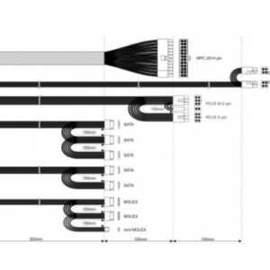 Akyga Basic 700W BLACK EDITION tápegység - AK-B1-700BE