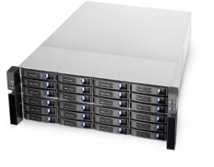 Chenbro Chassis RM41824, 4U Rack, 24 bays, w/ 12G MiniSAS HD Exp BP,1+1redundant